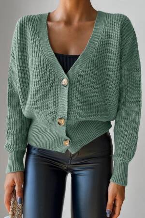 Women's Long Sleeve Button Detail Knit Blouse - Brand: Janes - Women's Clothing Wholesale - Globality Store
