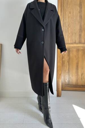Coat With Cuff Detail - Elisa - Globality Store - Women Clothes Wholesale Turkey