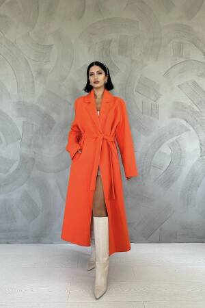 Belted Midi Coat - Elisa - Globality Store - Women Clothes Wholesale Turkey