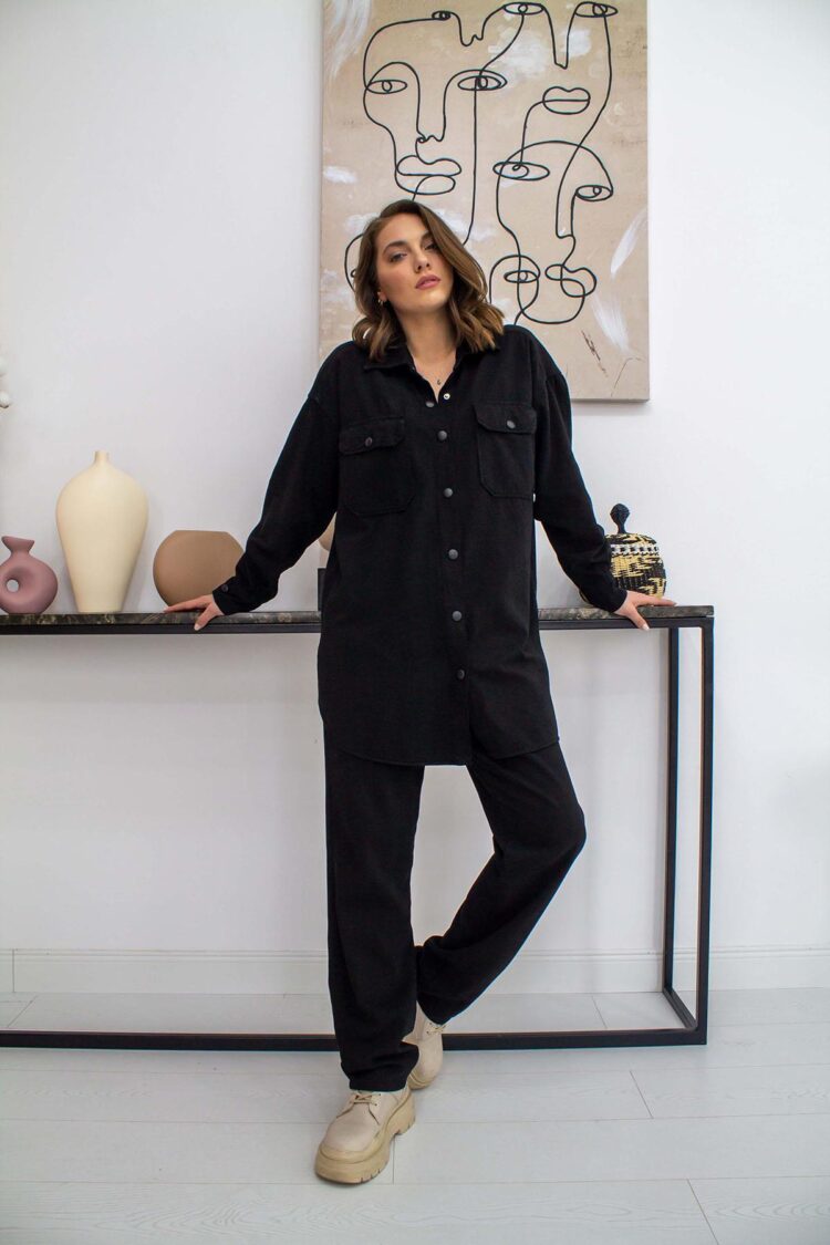 Washable Shirt And Trousers Set - Elisa - Globality Store - Women Clothes Wholesale Turkey