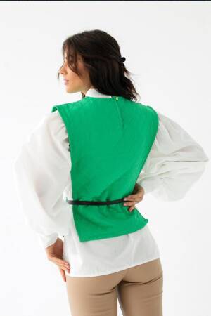 Belted Shirt And Poncho Set - Elisa - Globality Store - Women Clothes Wholesale Turkey
