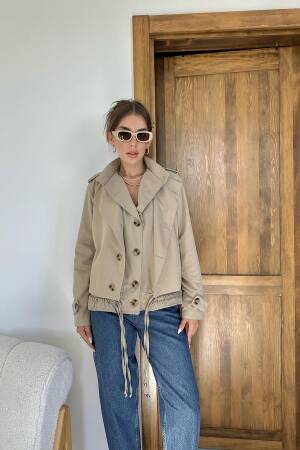 Double Layer Short Jacket - Light - Elisa - Globality Store - Women Clothes Wholesale Turkey