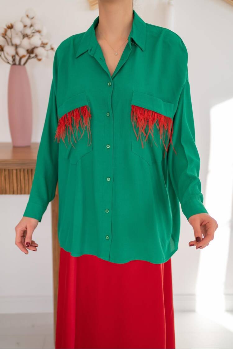 Pocket Tasseled Shirt