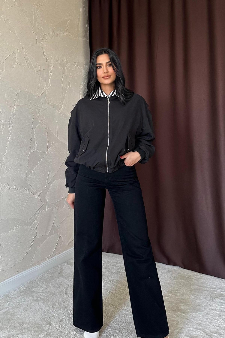 Piece Bomber Jacket - Elisa - Globality Store - Women Clothes Wholesale Turkey