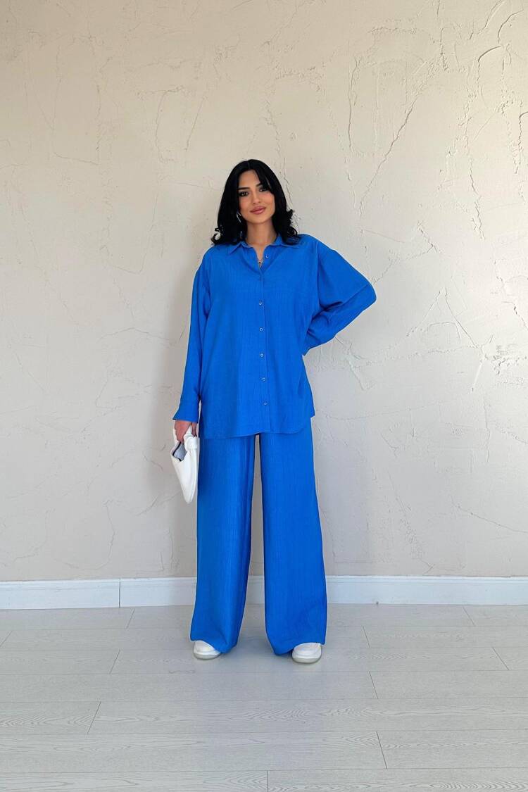 Alice Shirt And Loose Cut Trousers Set - Elisa - Globality Store - Women Clothes Wholesale Turkey