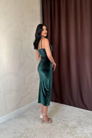 Velvet Dress - Elisa - Globality Store - Women Clothes Wholesale Turkey
