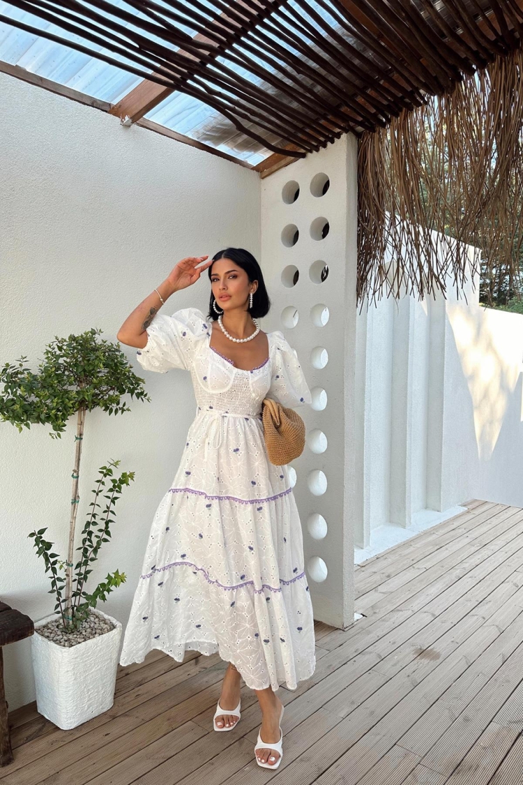 Lace Detailed Brode Dress