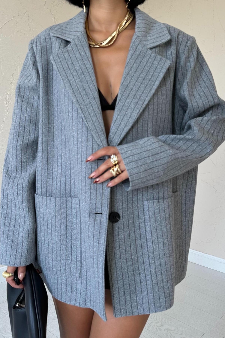 Striped Oversize Jacket
