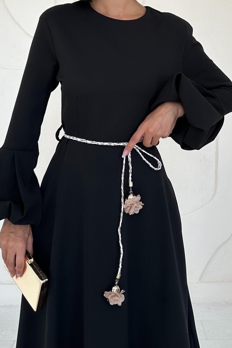 Blaon Sleeve Belted Dress