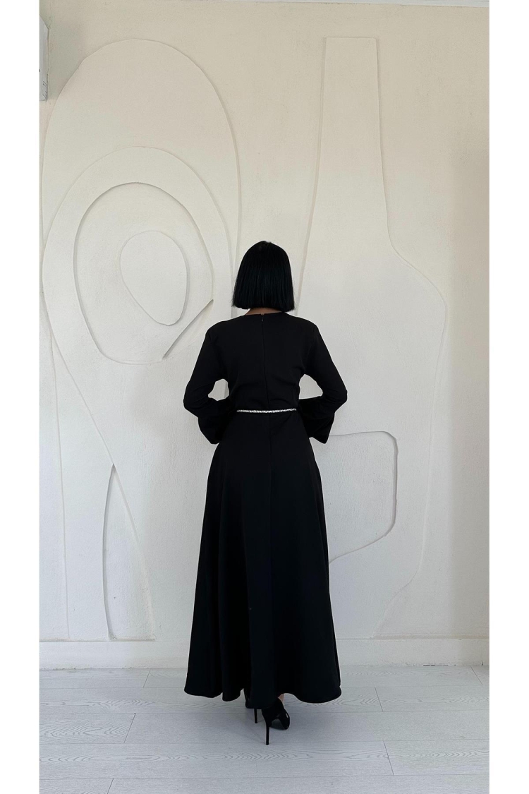 Blaon Sleeve Belted Dress