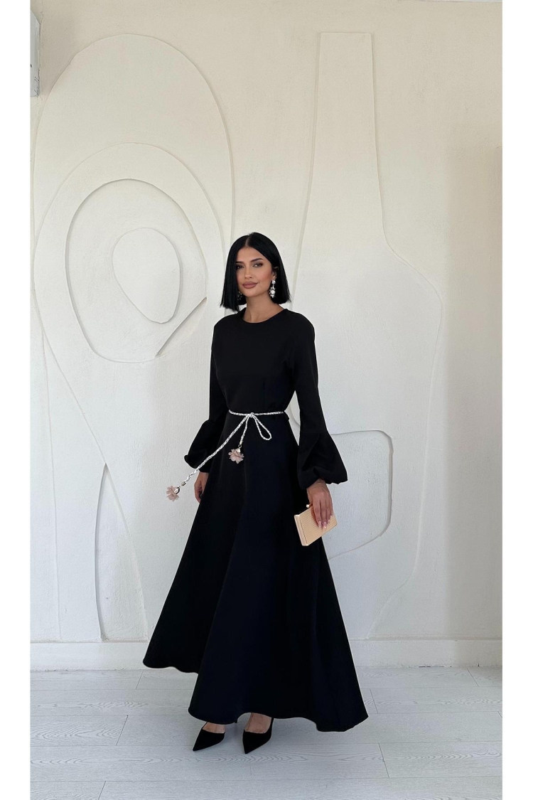 Blaon Sleeve Belted Dress