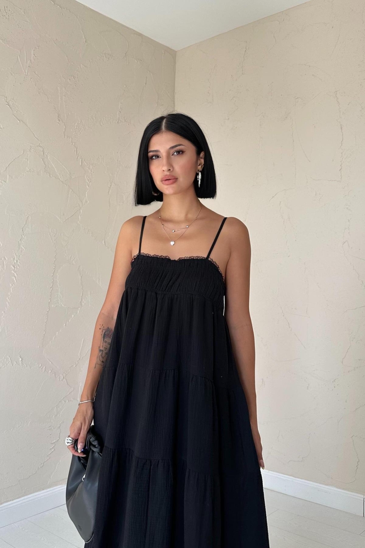 Strappy Piece Muslin Dress