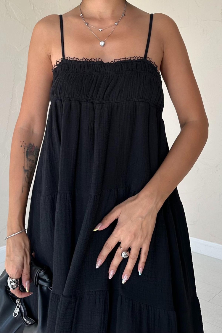 Strappy Piece Muslin Dress