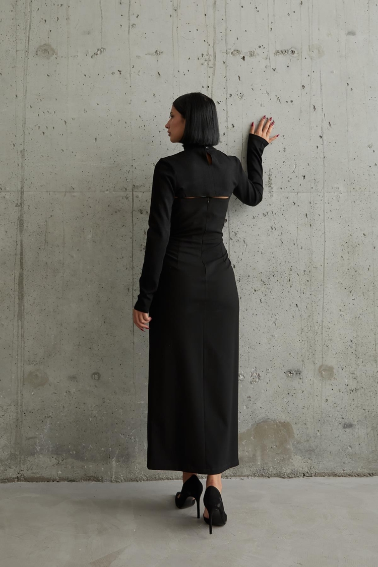 Chest Cup Dress - Black