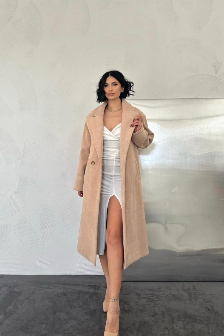 Long Coat - Elisa - Globality Store - Women Clothes Wholesale Turkey