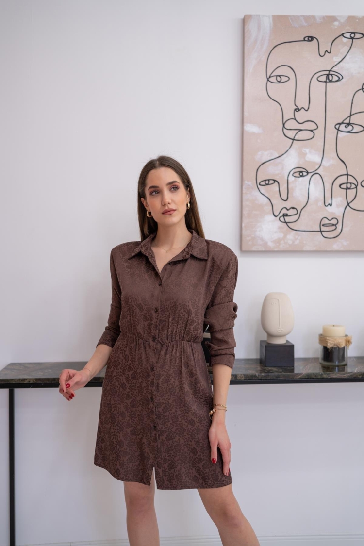 Patterned Jacquard Dress