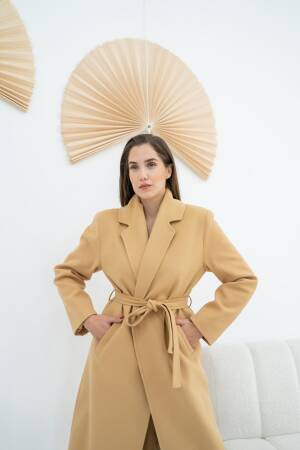 Belted Midi Coat - Elisa - Globality Store - Women Clothes Wholesale Turkey