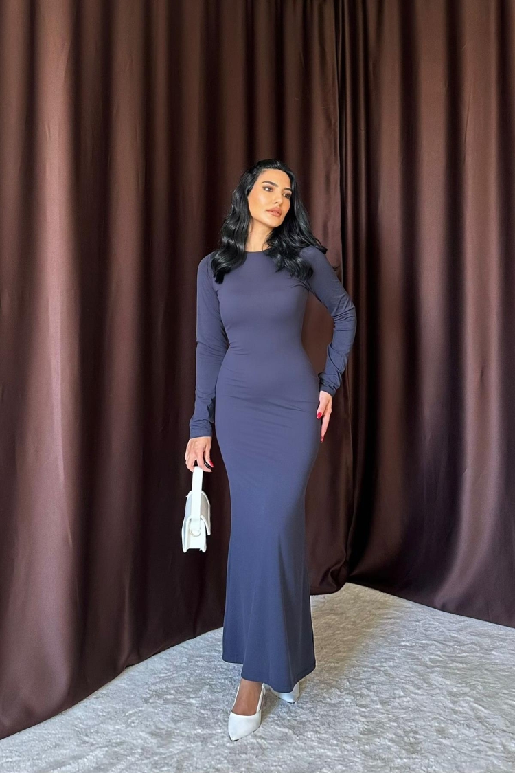 Body-hugging Long Dress - Elisa - Globality Store - Women Clothes Wholesale Turkey