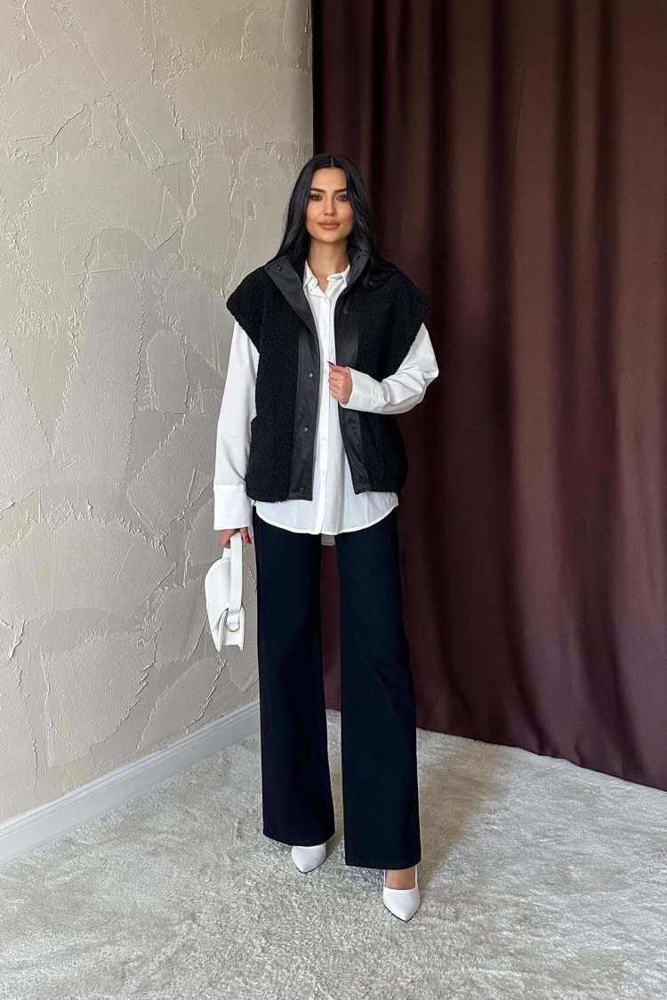 Side Tied Vest - Black