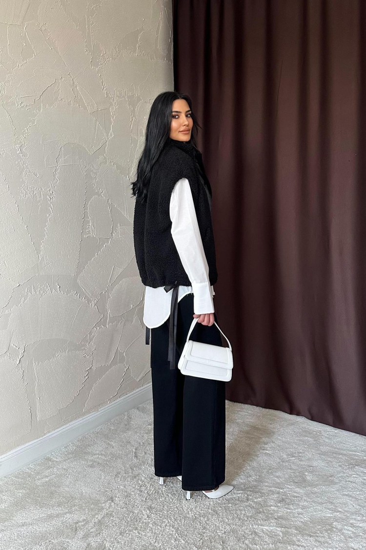 Side Tied Vest - Black