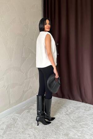 Bow Plush Vest - Elisa - Globality Store - Women Clothes Wholesale Turkey
