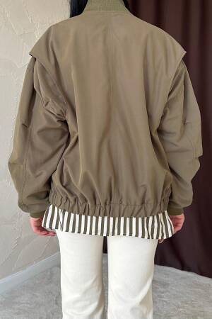 Patchwork Bomber Jacket - Elisa - Globality Store - Women Clothes Wholesale Turkey