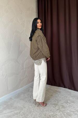 Patchwork Bomber Jacket - Elisa - Globality Store - Women Clothes Wholesale Turkey