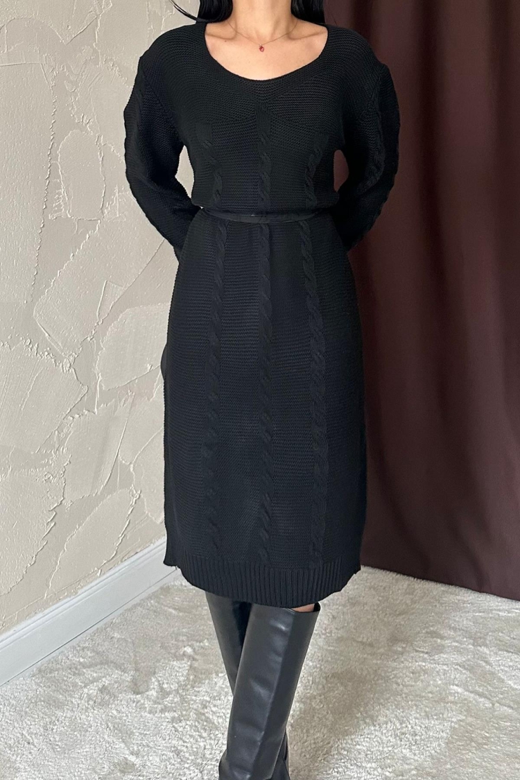 Belted Knit Dress