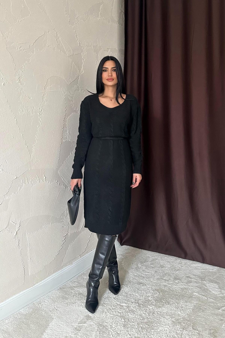 Belted Knit Dress