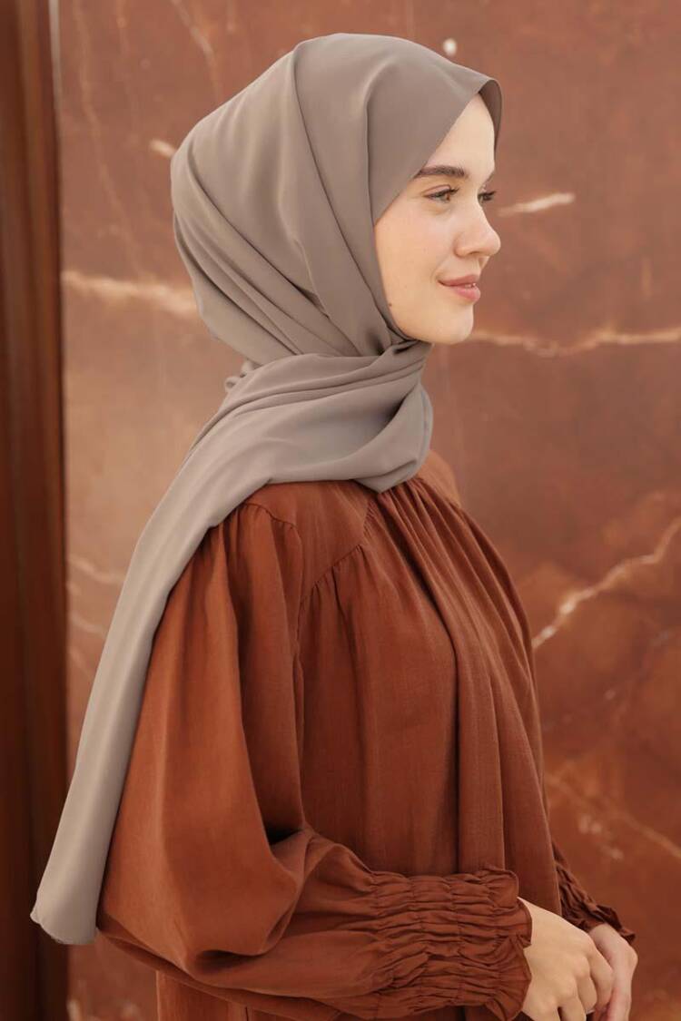 Medina Silk Shawl - Coffee With Milk - Allday - Globality Store - Women Clothes Wholesale Turkey