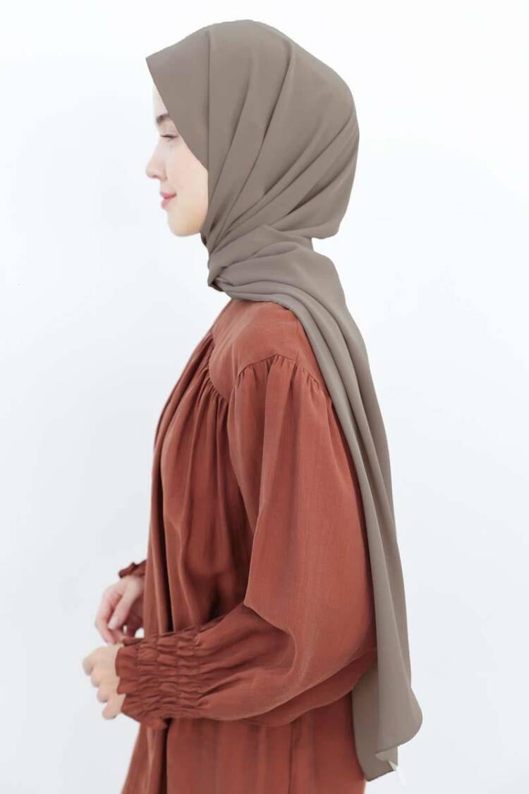 Medina Silk Shawl - Coffee With Milk