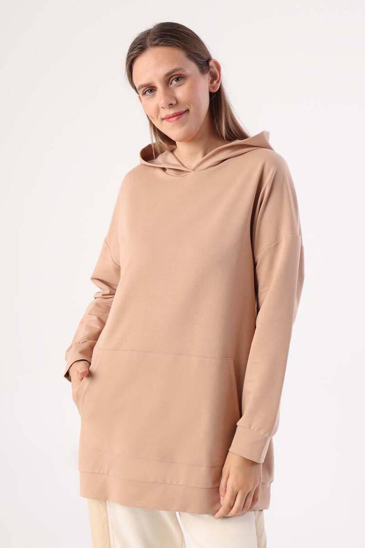 Hooded Sweat Tunic - Allday - Globality Store - Women Clothes Wholesale Turkey