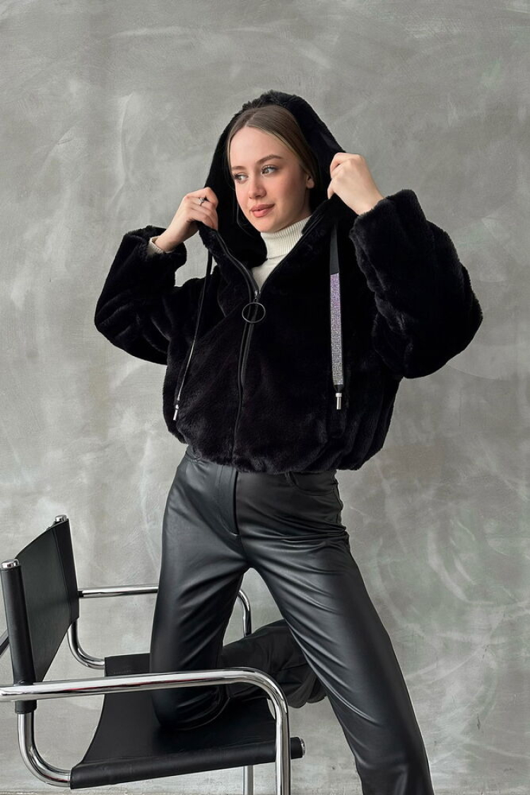 Fuzzy Coat - Topshow - Globality Store - Women Clothes Wholesale Turkey