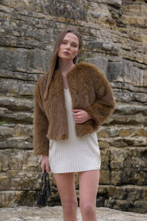 F 1615 Feather Vest - Topshow - Globality Store - Women Clothes Wholesale Turkey