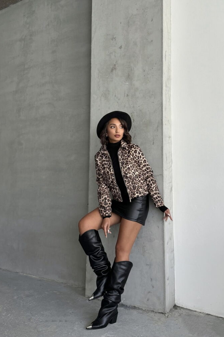 Leopard Pattern Cachet Coat