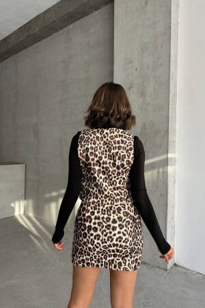 Leopard Patterned Cachet Vest - Topshow - Globality Store - Women Clothes Wholesale Turkey