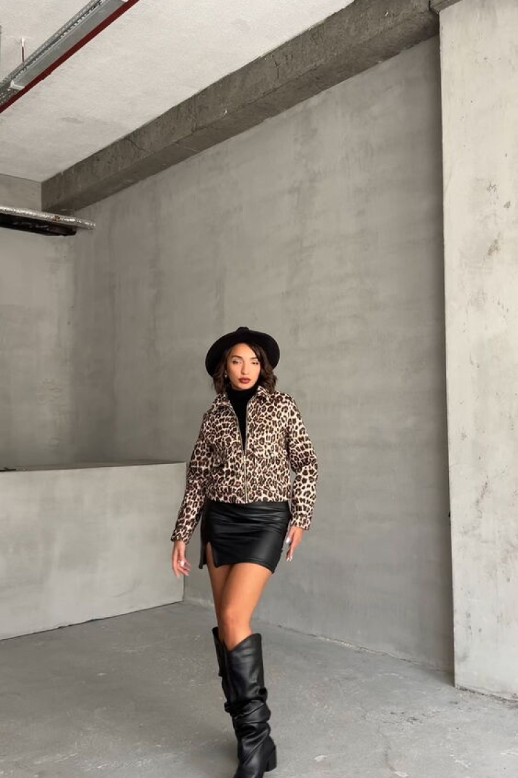 Leopard Pattern Cachet Coat