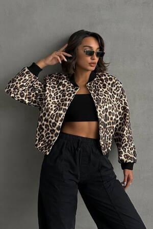 Leopard Pattern Cachet Coat - Topshow - Globality Store - Women Clothes Wholesale Turkey