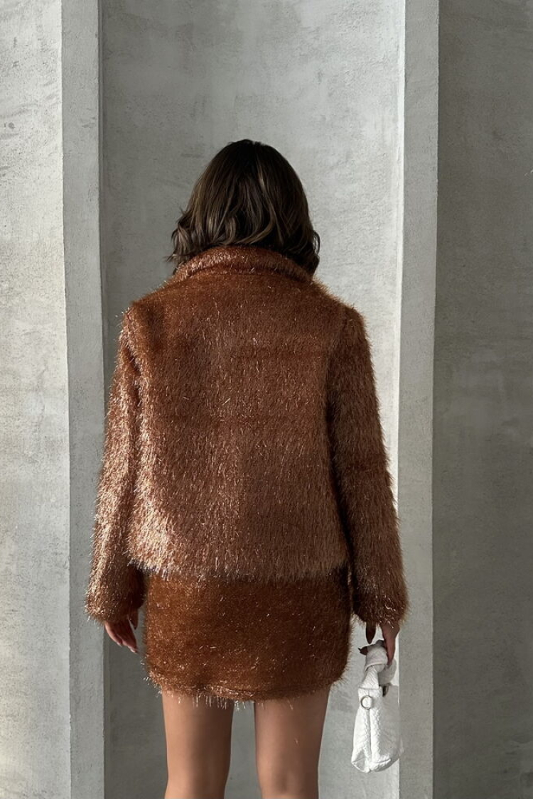 Glittery Fringed Coat