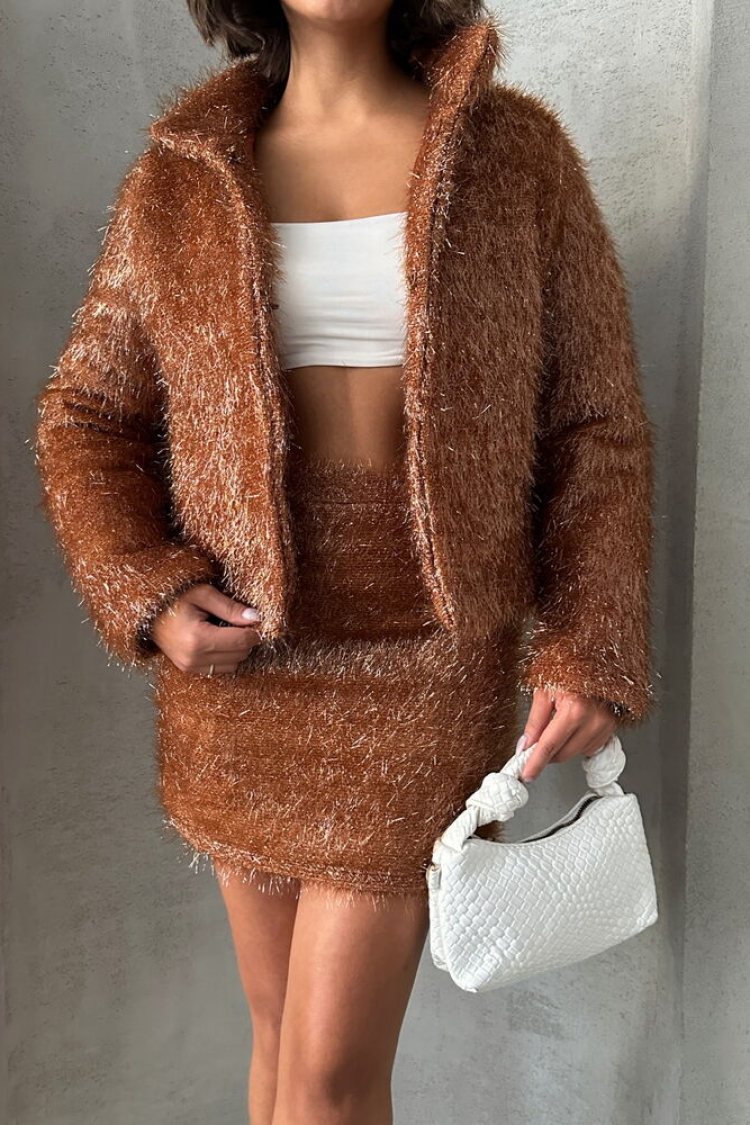 Glittery Fringed Coat