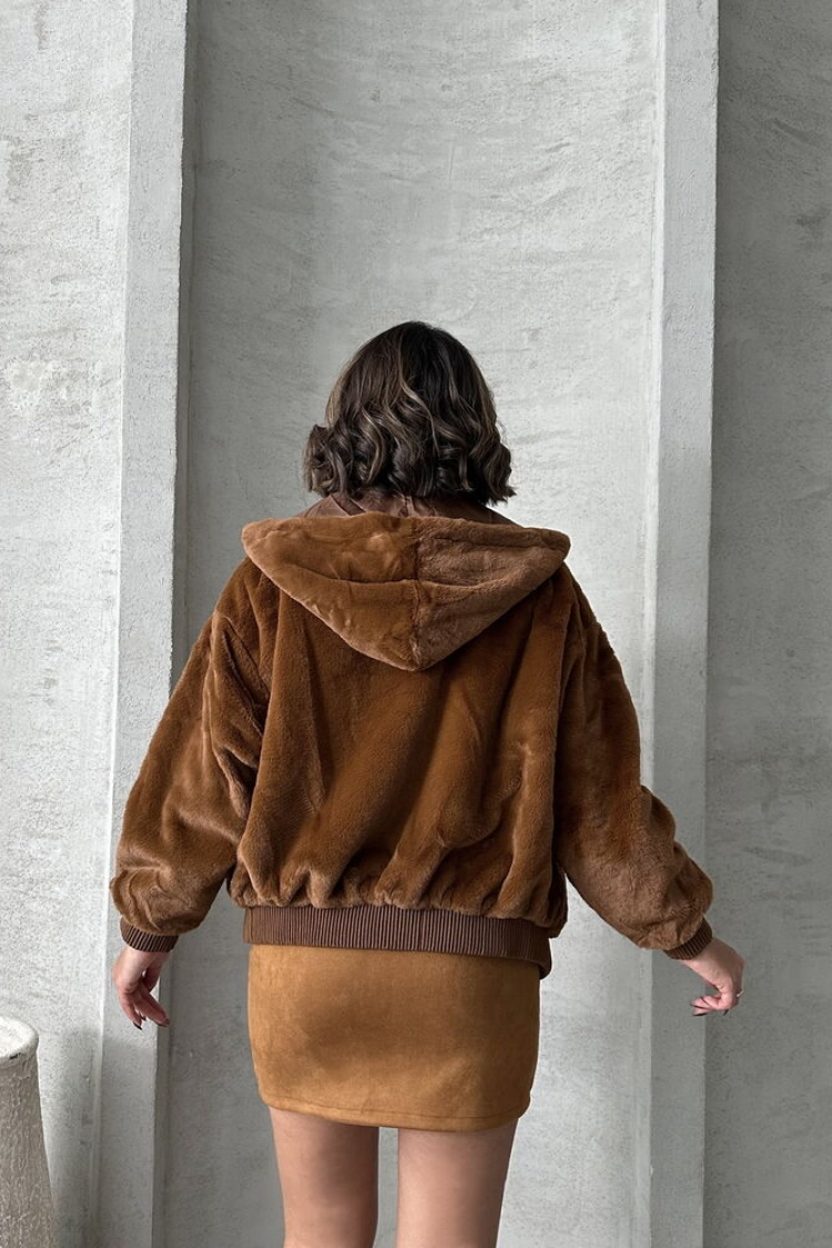 Plush Coat - Tan