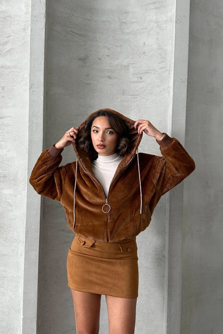 Plush Coat - Tan
