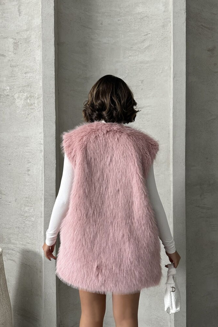 Furry Vest - Powder