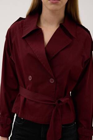 Button Detailed Gabardine Trench Coat - Levure - Globality Store - Women Clothes Wholesale Turkey
