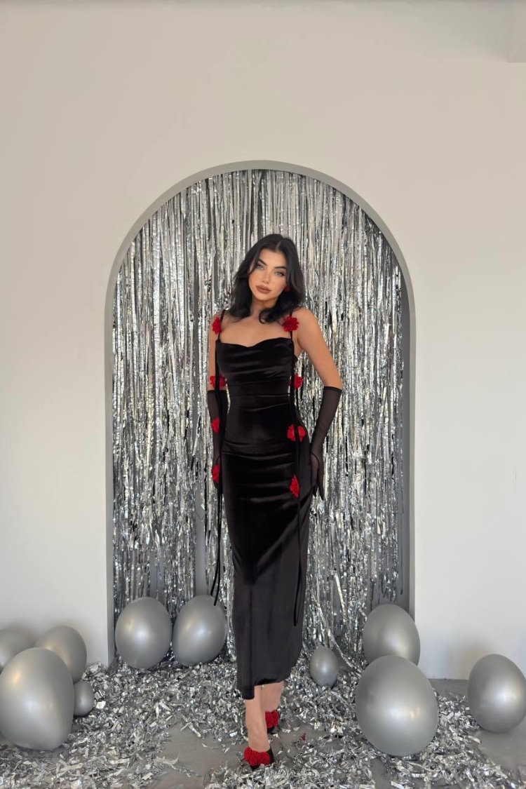 Kadrin Rose Detailed Dress