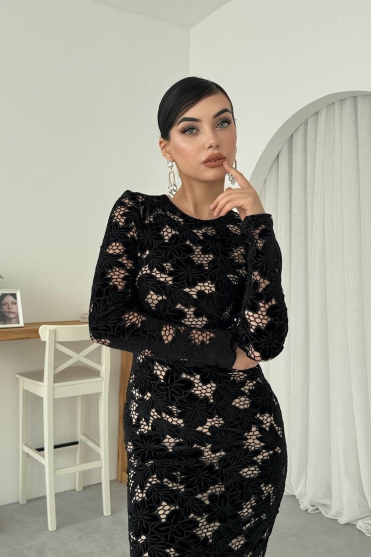 Hion Guipure Dress