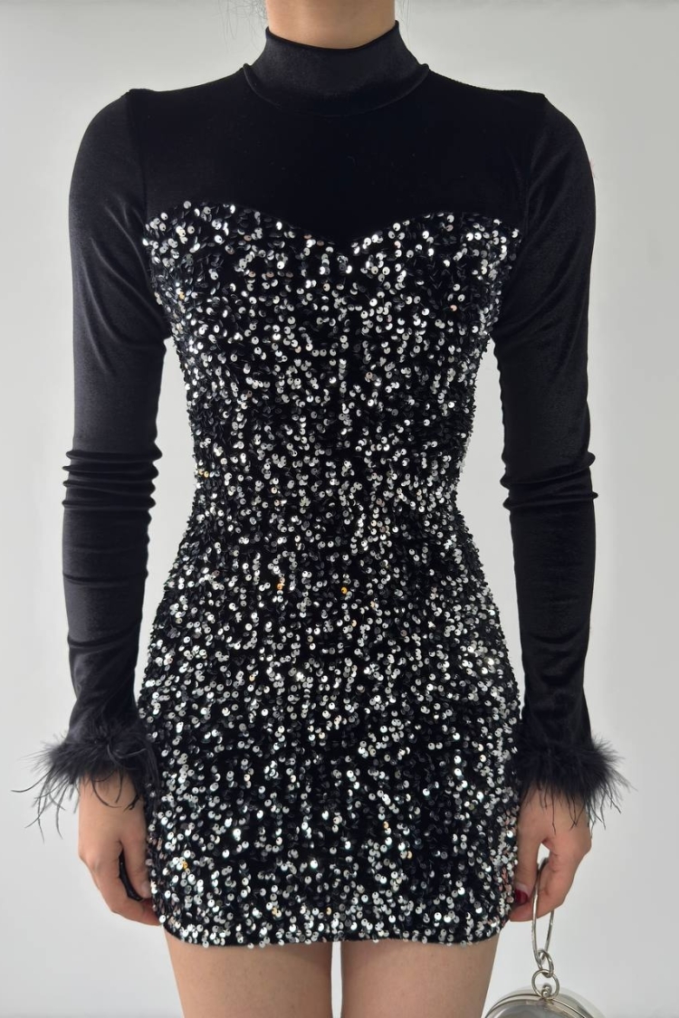 Tepu Feather Detailed Dress