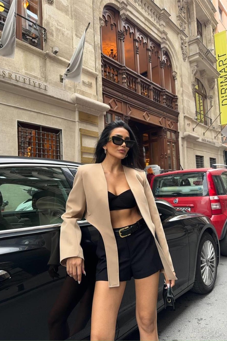 Tie Tail Crop Jacket