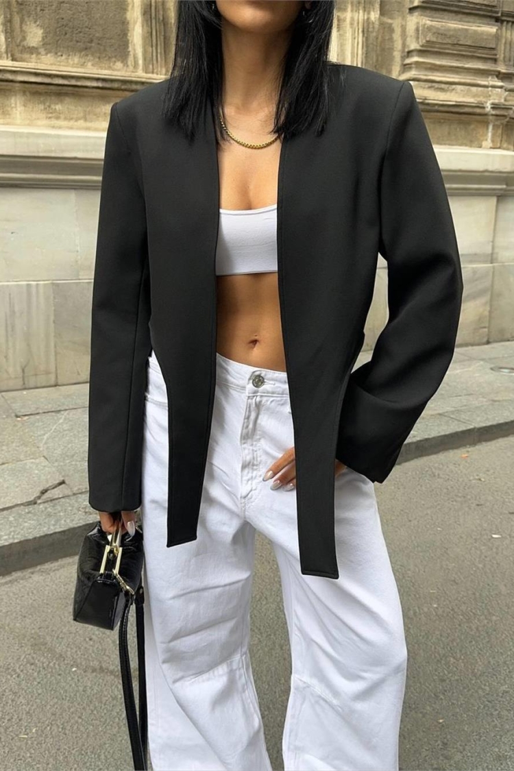 Tie Tail Crop Jacket