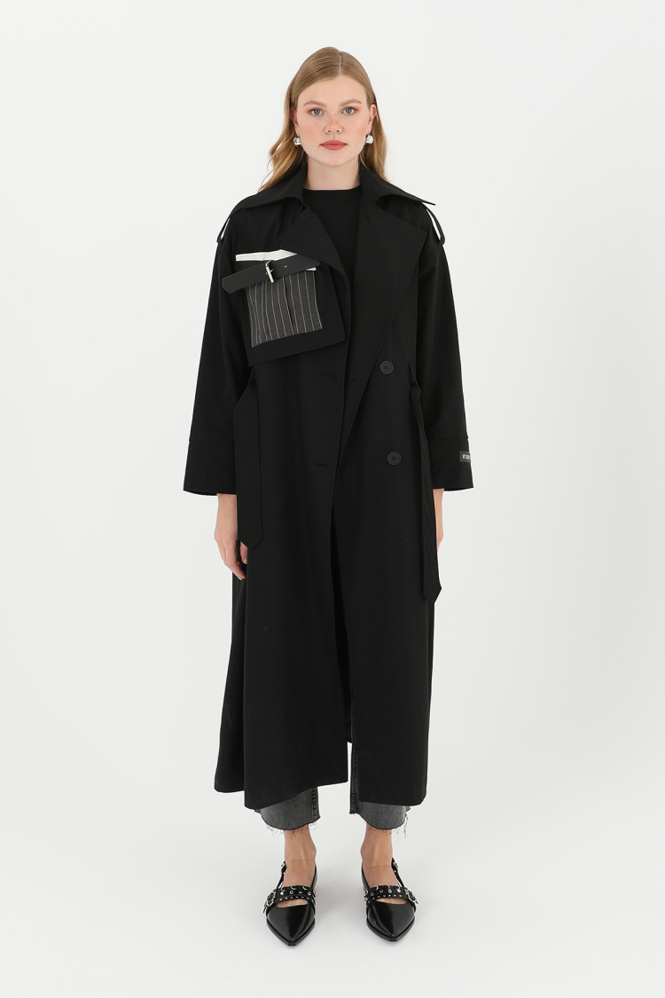 Women's Pocket Accessory Detailed Trench - SOUL - Globality Store - Women Clothes Wholesale Turkey